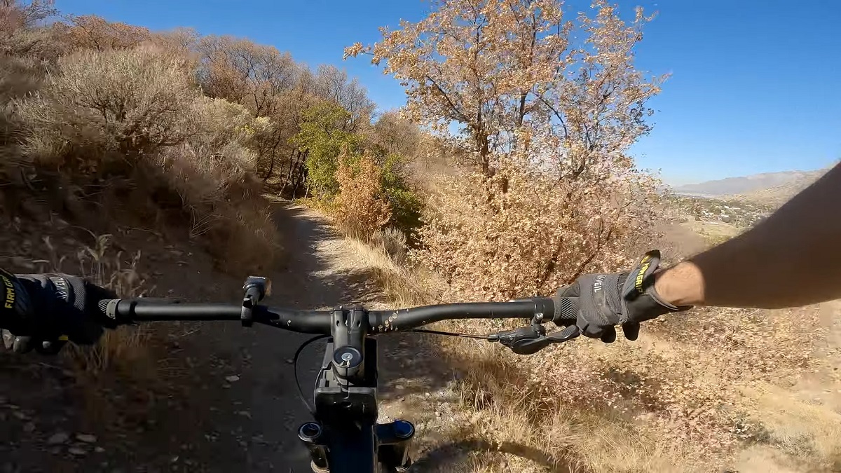 A cyclist exploring scenic trails in Ogden Valley