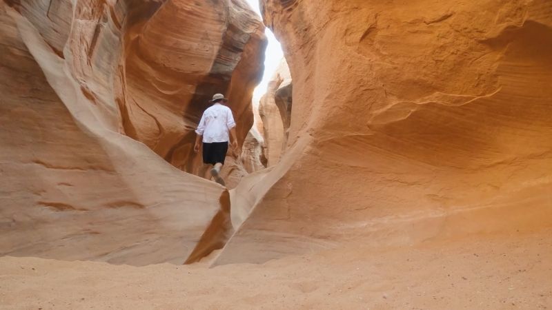 Stunning rock corridors and twists in Peek-a-Boo and Spooky Gulch Slot Canyons